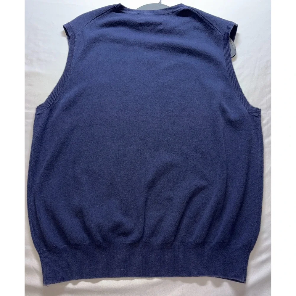 Polo Ralph Lauren‎ Sweater Vest Mens Large Blue Pima Cotton V-Neck Preppy